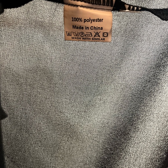 NWT black sheer blouse, XL - Picture 5 of 5